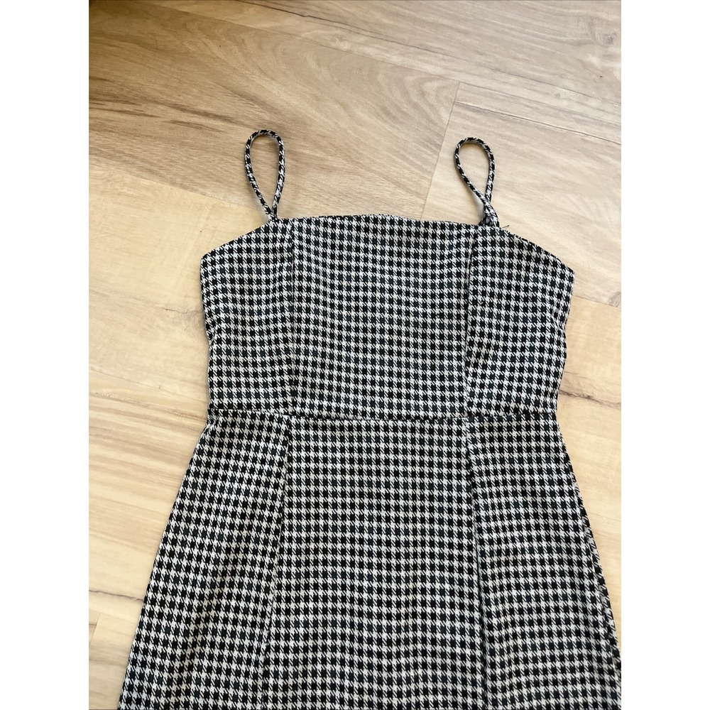 Altar'd State Dress Women's Large Black White Check Sleeveless Spaghetti Strap - Picture 3 of 7